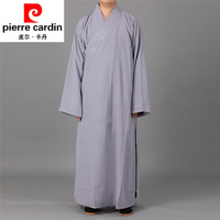 皮尔卡丹(pierre cardin)夏季僧服长褂男女薄款纯棉布出家僧人衣服耐洗抗皱僧袍和尚服大褂 浅灰 41(身高167)