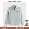 Abercrombie & Fitch 男装25春季经典小麋鹿复古通勤牛津长袖衬衫KI125-5083 灰绿色 XL (180/116A)