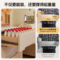 锦需高床头柜奶油风高级感家用卧室2025实木小型床边收纳柜免安装 【升级三抽】卡其色50x40x55cm