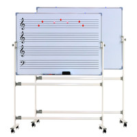 帆智星五线谱白板折叠支架式写字板移动双面磁性音乐教学培训双面家用儿童识谱磁性黑板写字板可