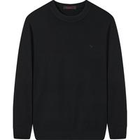 柒牌【含羊毛/可机洗/抗静电】男装毛衫秋冬圆领针织衫 黑色 4XL 195/108A