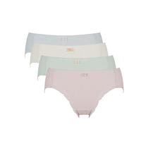 【抑菌100棉裆】4条装棉质日系少女内裤防夹臀木耳边不卡裆