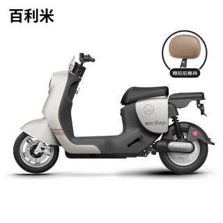 移动端、京东百亿补贴：爱玛 电动自行车爱朵48V24Ah锂电长续航豪华复古电动车 百利米