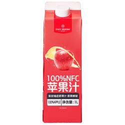 1号会员店 100%NFC苹果汁 NFC果汁 100%果汁饮料1L 纯果汁 0添加