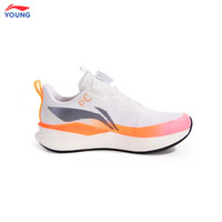 LI-NING KIDS李宁赤兔8pro儿童运动鞋青少年夏季软底跑步鞋男童轻便竞速鞋 【赤兔8】标准白/荧光蔷薇粉旋钮扣 34 码