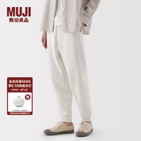 MUJI 無印良品 无印良品（MUJI）女式 紧密织 裤 裤子女款 长裤 休闲裤 25年春季  BB2RSA5S 米白色 L （165/70A）
