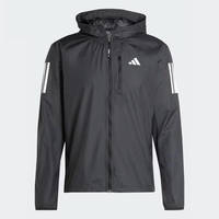 移动端、京东百亿补贴：adidas 阿迪达斯 男子 跑步系列 OTR B JKT 运动连帽夹克外套 IN1483 A/L 黑色