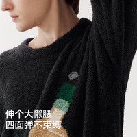 蕉内绒绒520H睡衣男女士超级市场半边绒圆领秋冬季保暖家居服套装 【女士】粼蓝-树莓 M
