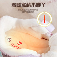 牧童清仓宝宝学步鞋女冬季加绒保暖婴幼儿软底关键鞋男童 青咖米5908 18 根据详情选码