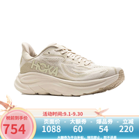 HOKA ONE ONE 男款克利夫顿CLIFTON 10轻量透气缓震跑步鞋 OLTM-燕麦色/橡木白 41 （US8  41 1/3）