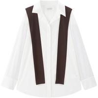 太平鸟【秀场同款】假日奥瑞白25秋可拆卸长袖衬衫A1CAF3513 柔语白 M 160