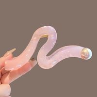古音人鱼姬梦幻奶奶灰鲨鱼夹韩版设计师款抓夹发抓爪子盘发发饰头饰女 柔粉色