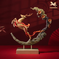 铜师傅 一路腾达 5080781D 客厅桌面铜鹿摆件