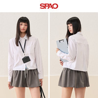 SPAO 韩国同款 女士小熊刺绣长袖衬衫 SPCS25AC02LD