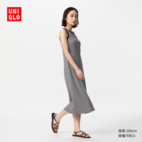 优衣库女装条纹Bra无袖连衣裙/带胸垫裙子477278 09 黑色 3XL /180/110