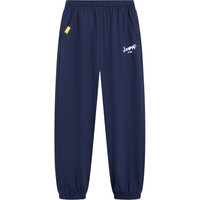 李宁 LI-NING童装儿童运动裤子男女大童秋季亲肤透气高弹束脚速干卫裤长裤 深航舰蓝-3 (呼吸棉透气) 140