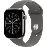 Apple Watch Series 11 智能手表 GPS+蜂窝版 46mm 原色钛金属表壳 岩灰色运动型表带 M/L