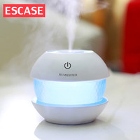 ESCASE 空气加湿器 家用迷你小型办公室卧室车载USB 微佃雾水喷雾脸部7彩夜灯 ES-HF-06智能灯系列 水晶蓝