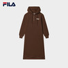 FILA 斐乐 连衣裙 长款连帽打底卫衣长裙子