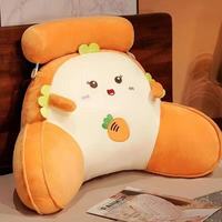 星寇多功能卡通床头靠枕车用办公室卡通抱枕护腰可爱靠垫活动 面包胡萝卜(有拉链可以拆洗) 含枕芯 床头靠枕标准款
