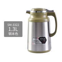 清水 SHIMIZU SM-3322 不锈钢保温水壶 1300ml 钢本色