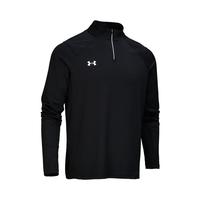 安德玛运动服男女半高领拉链休闲速干长袖T恤训练服上衣 黑色 4XL (体重220-240斤）