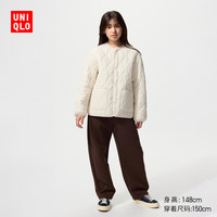 优衣库童装男童女童PUFFTECH空气棉服便携式外套可机洗478125 01 乳白色 110