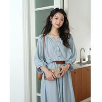 谜秀 七分袖连衣裙女2025秋穿搭高级感收腰裙子