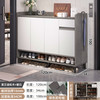 锦需 鞋柜门口入户柜收纳柜120x34x100cm暖白色