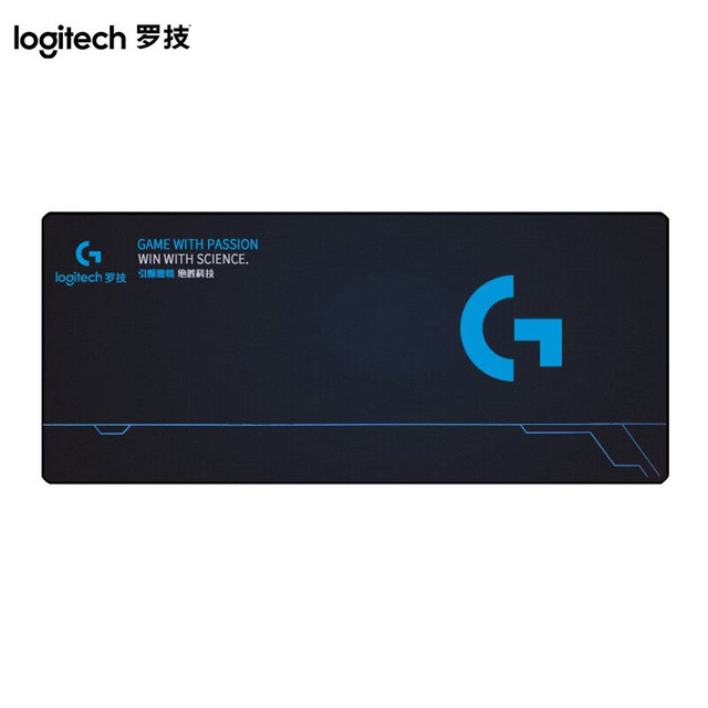 移动端、京东百亿补贴：罗技 logitech 电竞鼠标垫 加大包边 罗技大桌垫