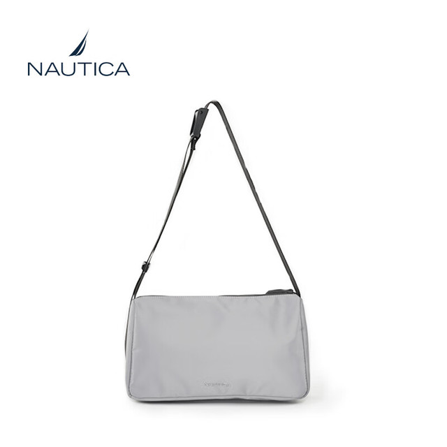 PLUS会员：NAUTICA 诺帝卡 大容量斜挎包男士单肩背包日系骑行通勤邮差包休闲旅行挎包