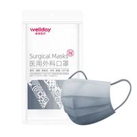 维德(WELLDAY)医用外科口罩10只/袋口罩 灭菌防沙尘暴防飞沫透气轻薄三层挂耳式 外科灭菌级-蓝色【200只】