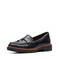 Clarks 其乐 单鞋女鞋 黑色皮革 36.5 (6 US)  宽版