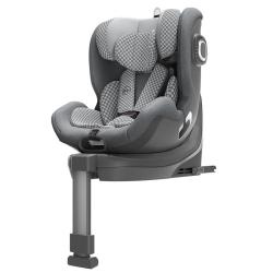 虎贝尔 E360 &+新国标智能通风 儿童安全座椅0-9岁宝宝婴儿  E360+蜂巢透气舱-棋盘格黑白