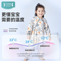 ibaby睡袋恒温婴儿睡袋宝宝分腿式连体睡衣抑菌防踢被【秋冬】FF 【不夹棉款】森林脉络(室温24-28℃) 90码【身高80-90cm】