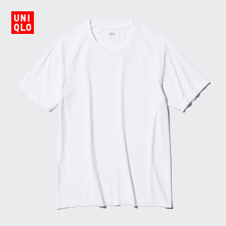 优衣库 男装/男女同款DRY-EX速干T恤短袖吸汗快干训练服透气475360 465191/00白色 S /165/84A