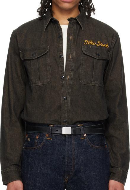 RRL Denim Shirt l码，牛仔衬衫