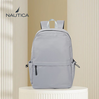 NAUTICA诺帝卡双肩包大容量商务通勤笔记本电脑包时尚潮流背包书包 灰色