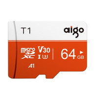 爱国者 T1 Micro-SD存储卡 64GB（UHS-I、V30、U3、A1）