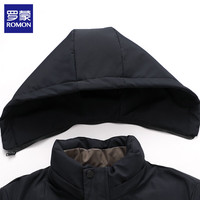 罗蒙(ROMON)连帽棉衣男外套2025冬季新款保暖加绒男士棉服外套男装爸爸装上衣