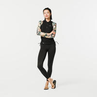 DECATHLON 迪卡侬 泳衣女连体长袖冲浪服保守上衣泡温泉花卉密语-4813408