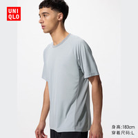 UNIQLO 优衣库 男装/男女同款DRY-EX速干T恤短袖轻型吸汗快干凉感透气478263 03 灰色 XL /180/108B