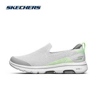 skechers斯凯奇一脚蹬男健步鞋秋季鞋子男鞋网面运动鞋懒人休闲鞋