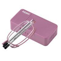 ZIPPO美国折叠打火机便携老花镜镜片超轻高清防蓝光男女 粉150度