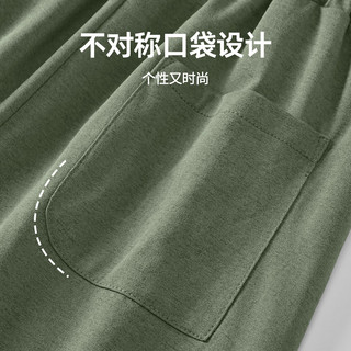 马克华菲儿童春秋款透气吸汗上衣半开领拉链衫长袖运动服直筒宽松长裤套装 M像素鲨鱼K军绿（工装裤） 150