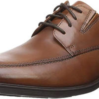Clarks 其乐 男式 Tilden Walk 牛津鞋 Dark Tan Leather 41.5 EU 宽版
