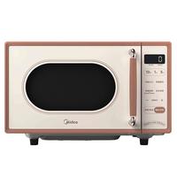 美的 小滋味微波炉烤箱一体机 小型家用微波炉 光波加热一级能效平板变频复古美拉德风C1G2