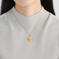 周生生幸福花黄金吊坠生生有礼足金挂坠不含链女款78711P计价 7.23克(含工费160元)