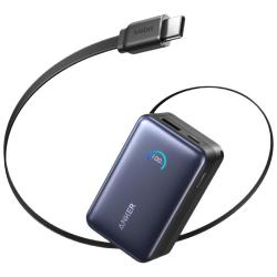 Anker 可上飞机 移动电源 伸缩线 C线  10000mAh 黑