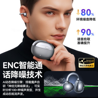 魔声 Airclip AC226  耳夹式降噪80%耳机 全天无感佩戴+30h续航